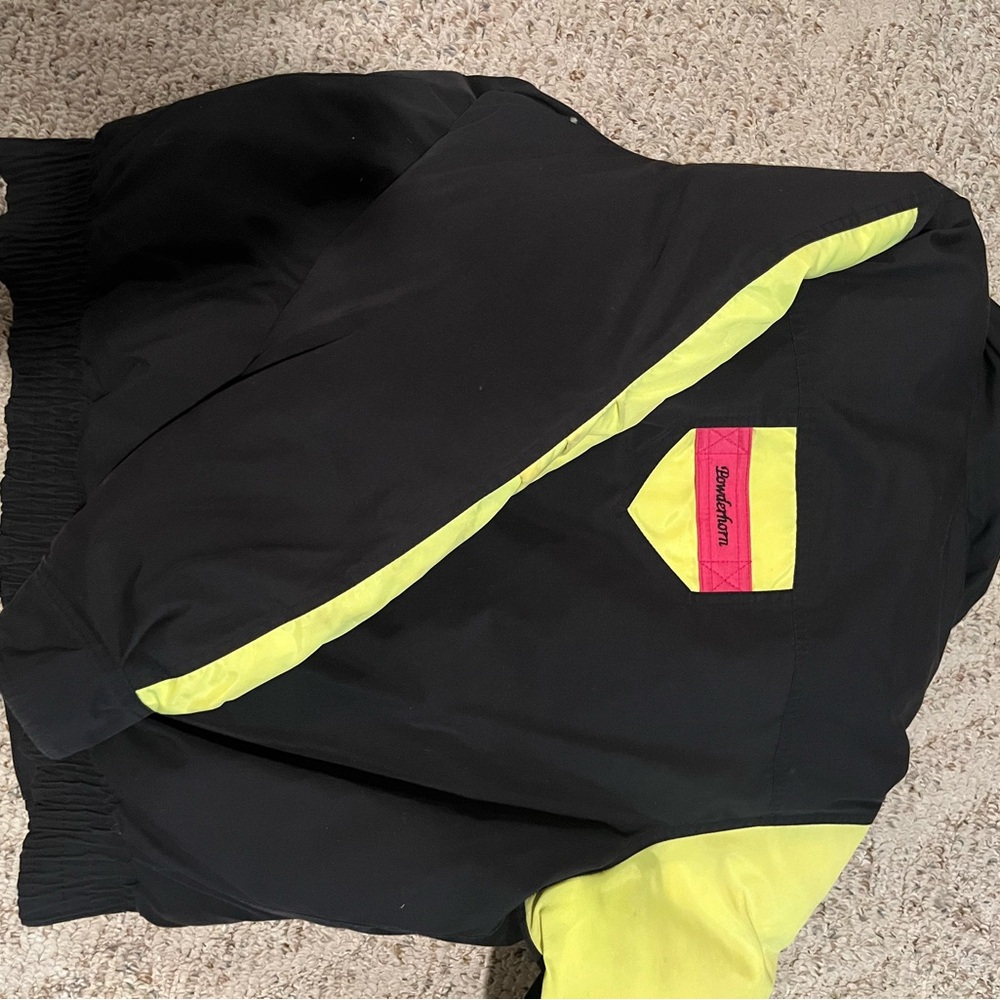 Powderhorn Black and Yellow Down Jacket